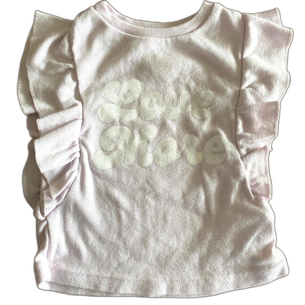 Grayson Mini Pink Love Flutter Top Girls' 12 Months